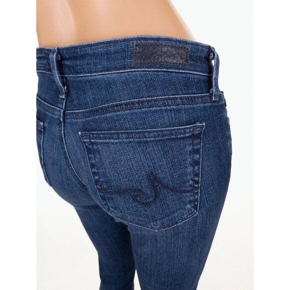 AG Adriano Goldschmied The Stevie Ankle Skinny Low-Rise Denim Jeans Size 25 Blue - Picture 7 of 10